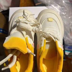 Kids Yellow and White Sneakers